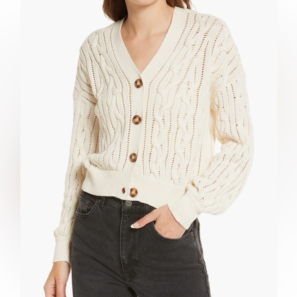 Vero Moda Cream Cable Knit Sweater